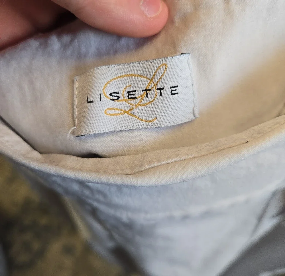 LISETTE Women's White Wide-Leg Chinos